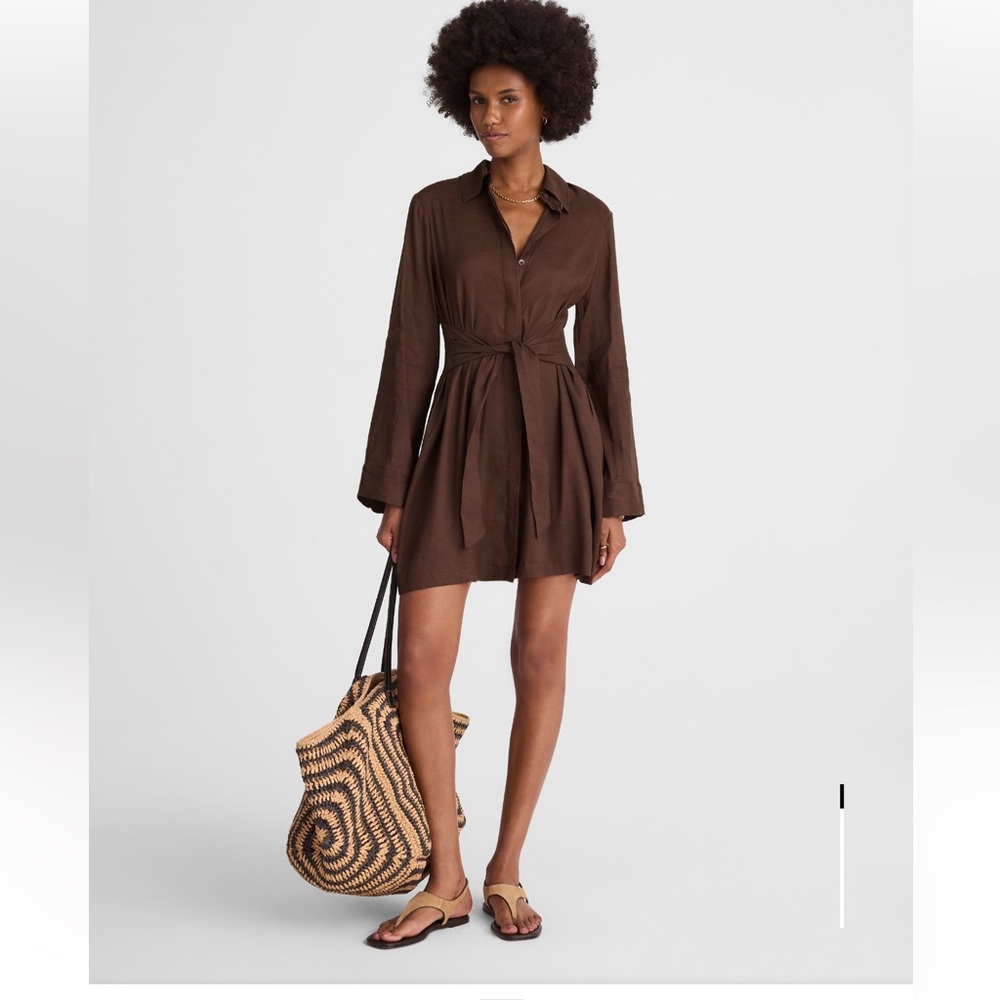 Madewell Tie-Front Shirtdress